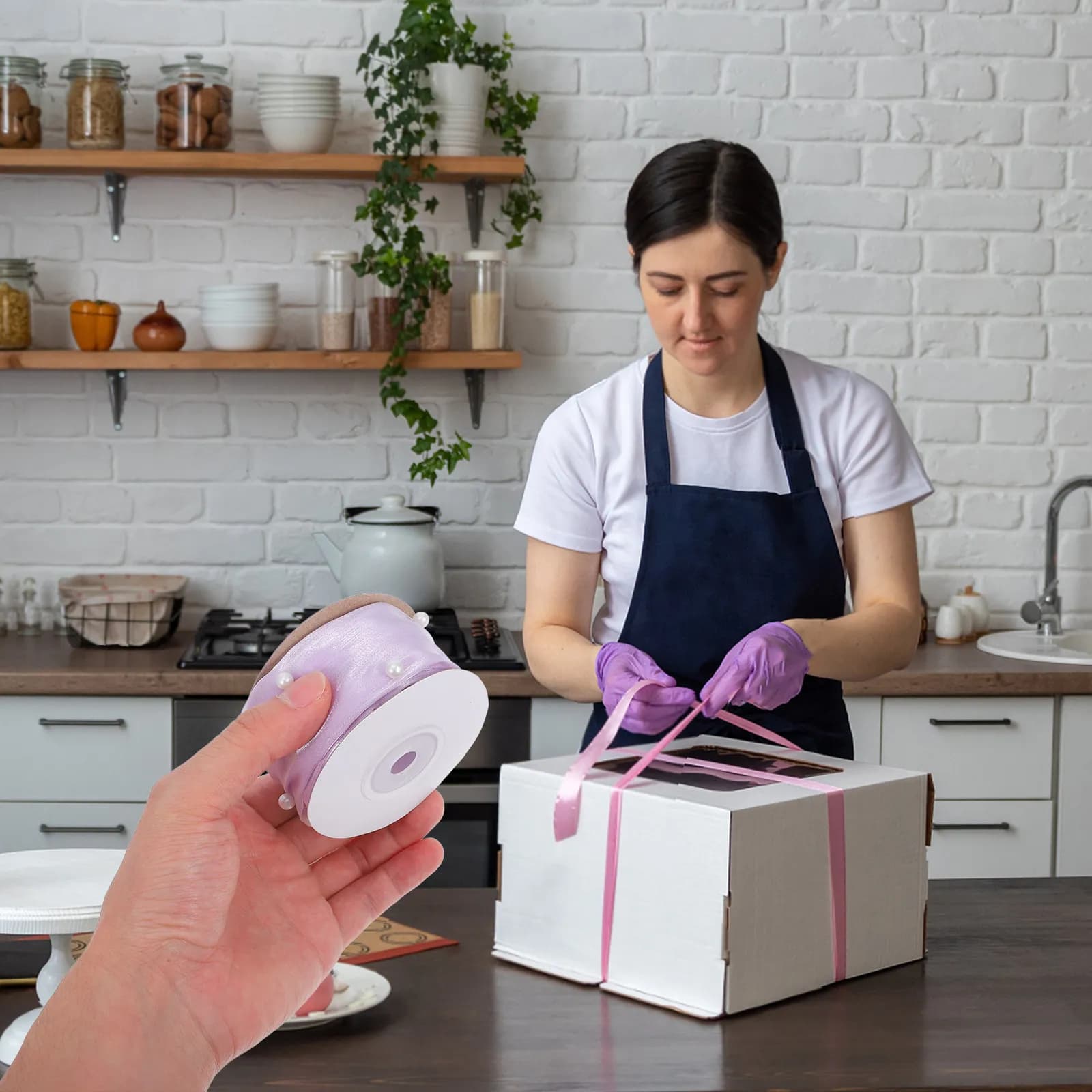 Flower Cake Packaging Ribbon Soft Texture Elegant Style Ribbon for Gift Wrapping DIY Hair Clip Decorative Use