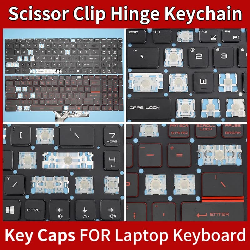 Copritasto di ricambio Copritasto e clip a forbice e cerniera per tastiera MSI GE63 GE73 GP73 GE73VR GS73 MS-17C1 17C5 17B7 GE62VR GP62 GT72