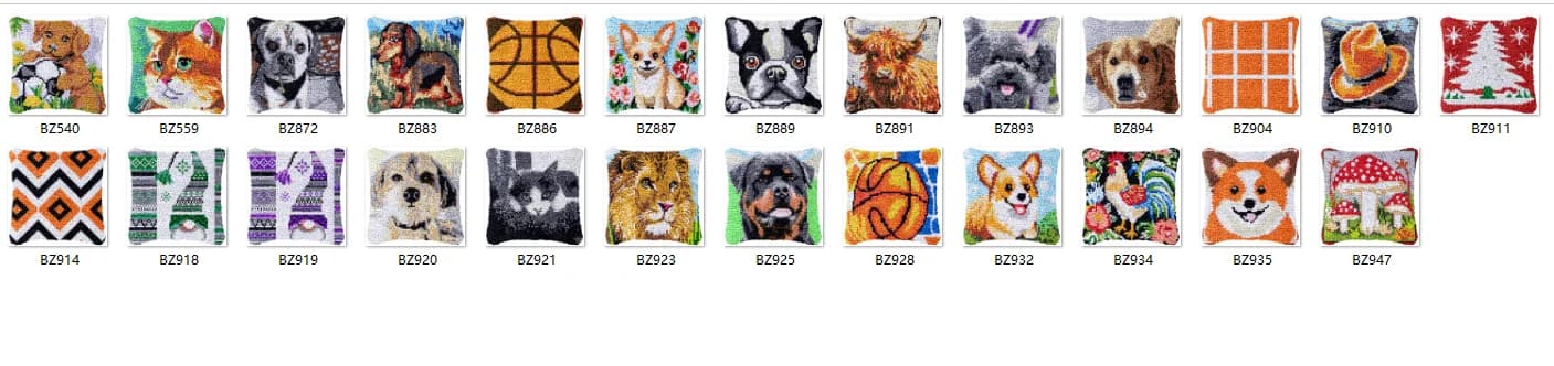 Kit gancio chiusura ape tappeto stampa su tela ZD694 handwerken knooppakket tappeto fai da te ricamo accessori fatti a mano Bel cane
