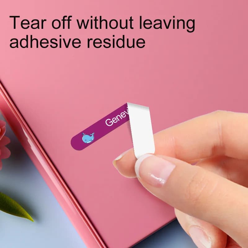 Custom Waterproof Name Stickers Durable Eco-Friendly Vinyl Personalized Colorful Custom Text Labels For Kids Water Bottle Lunch Box Pencil Case School Stationery Backpack Scrapbook Daycare Preschool Supply Gift Wholesale Dropshipping