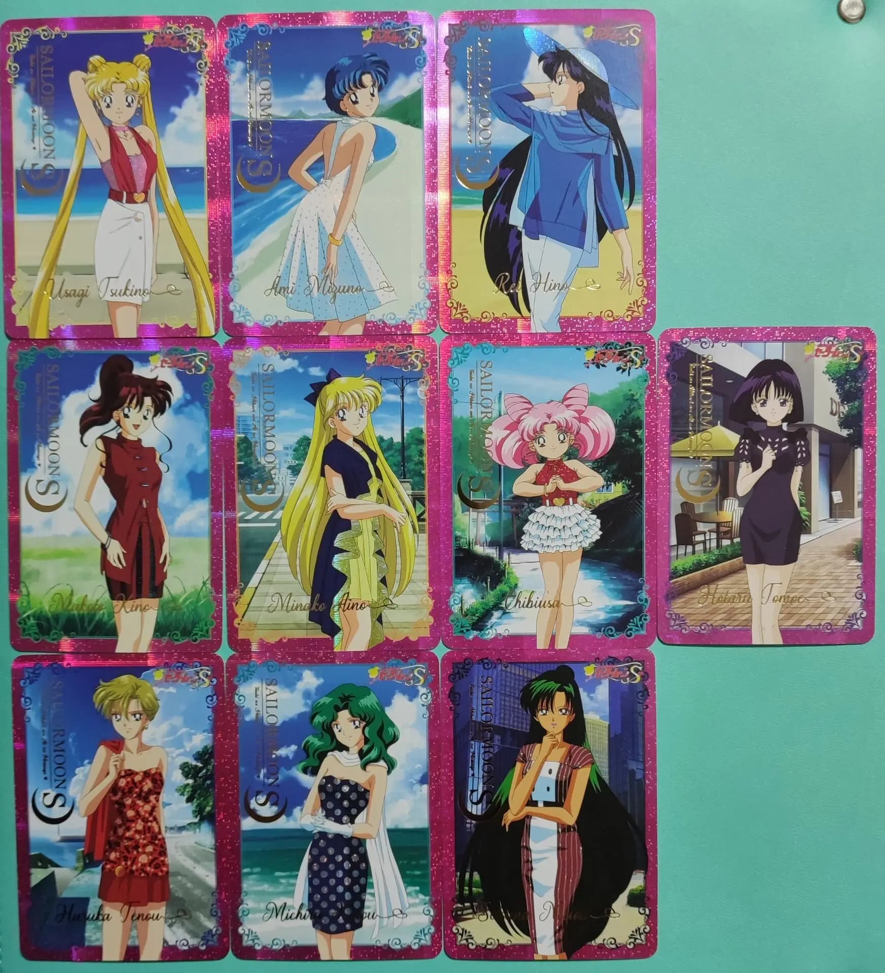 Fai da te 10 pz/set Sailor Moon Doratura Autocontrollo Raccogliere firma Trading Flash Card Anime Cartoon Regalo di Natale