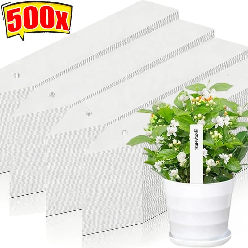 Labels for Plants, Plates for Garden and Vivary Jars, Plastic Rain Labels for Seeds and Flowers, Plant Identifying Plates