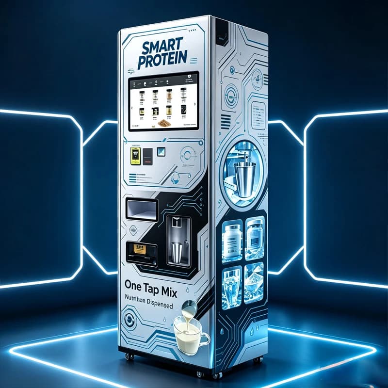 Smart Protein Shake Vending Machine One Tap Mix Touch Screen Powder Beverage Automatic Milk Tea Chocolate Dispenser Customized