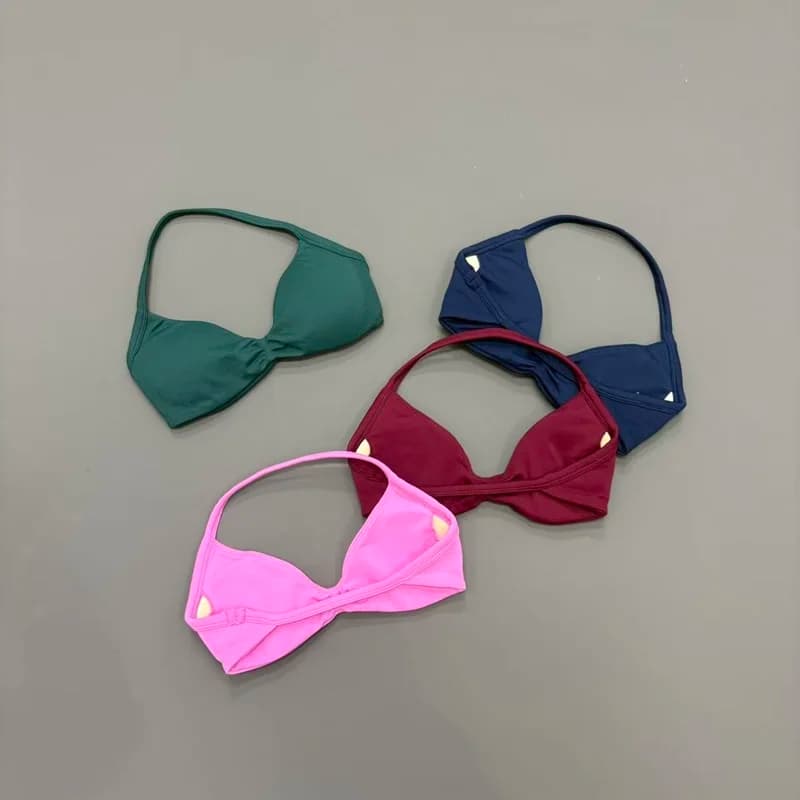 Sports Strappy Bra Women Halter Thin Strap Seamless High Support Breathable Soft Push Up Yoga Pilates Gym Workout Fitness Top
