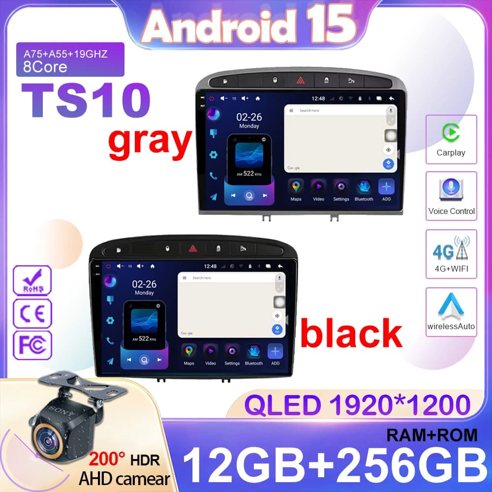 Autoradio Per Peugeot RCZ 308 SW 2007 - 2015 408 2012 - 2020 Multimedia Navigazione GPS Wireless Carplay DSP No 2din Android Auto