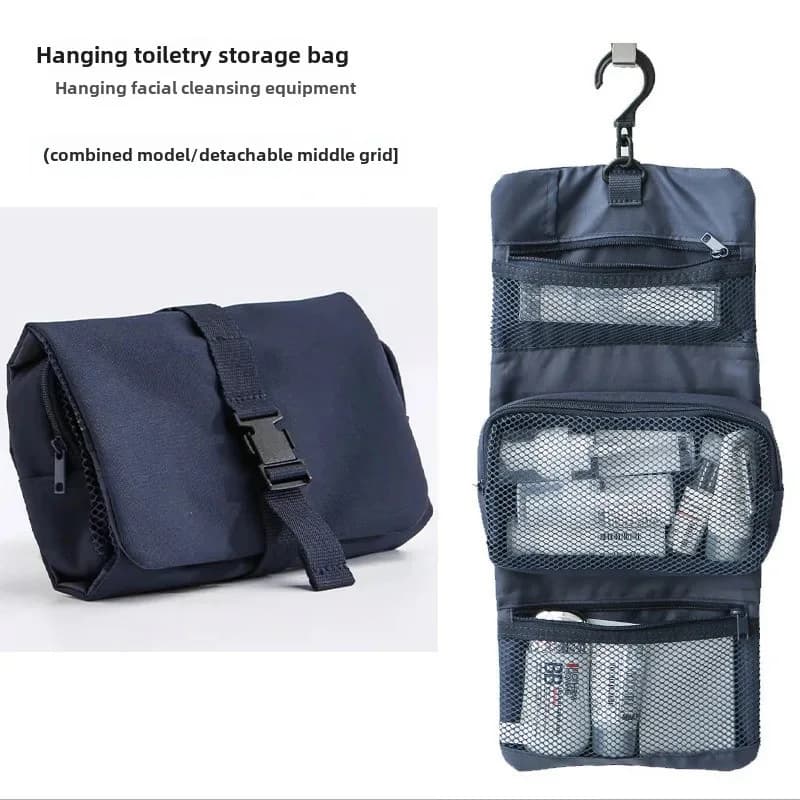 Nuova borsa da trucco multifunzionale da appendere, organizer da viaggio in tessuto Oxford, borsa per cosmetici, necessaire da donna, custodia per trucchi, borsa da toilette.