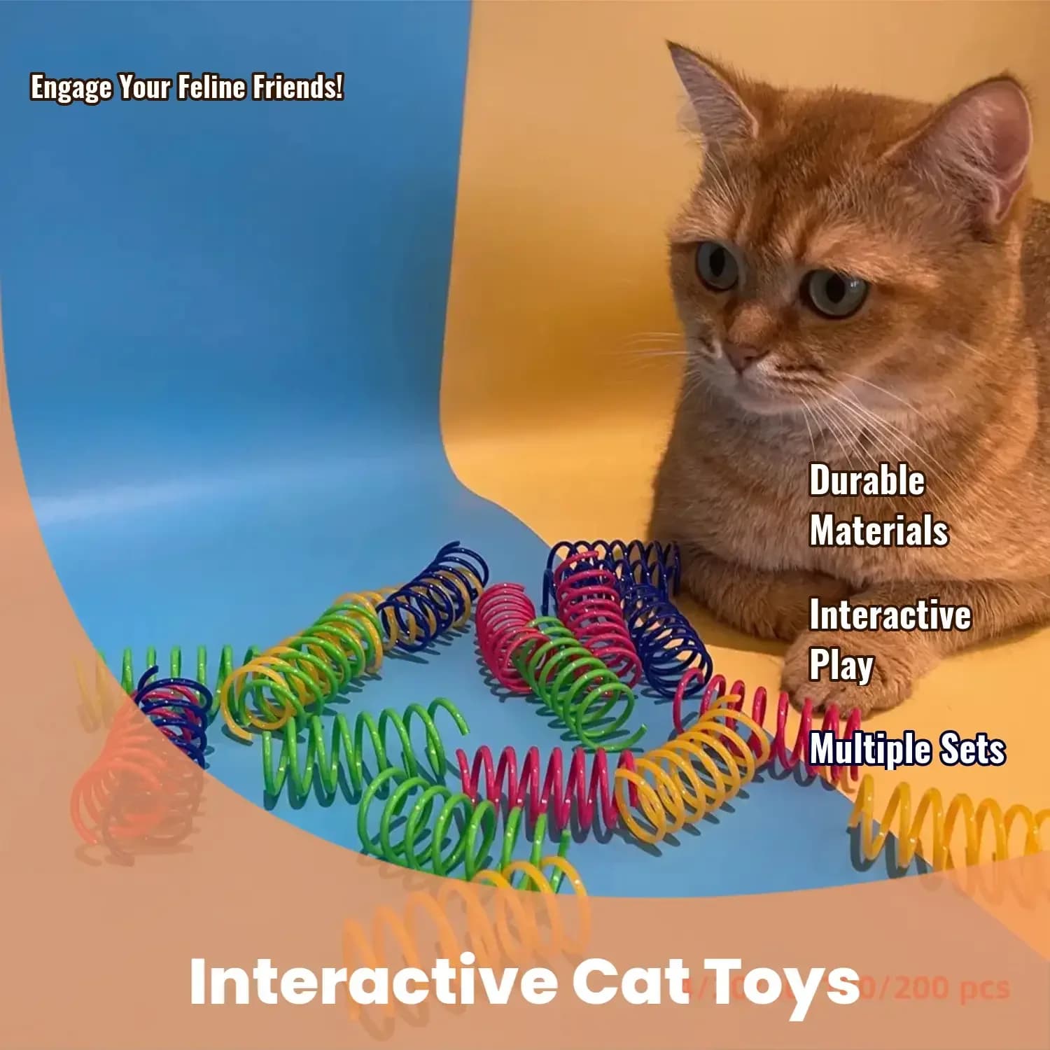 Assortimento di Giocattoli Interattivi Durevoli per Gatti, Accessori Divertenti per Giochi al Chiuso per Mantenere i Gattini Attivi e Intrattenuti Tutto il Giorno