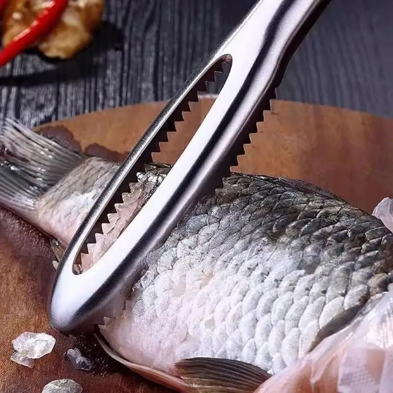 Raschietto per squame di pesce in acciaio inossidabile, spazzola per la pulizia rapida della pelle, raschietto per la pulizia, pelapatate, squamatore per ossa, pinze, pinzette, strumento