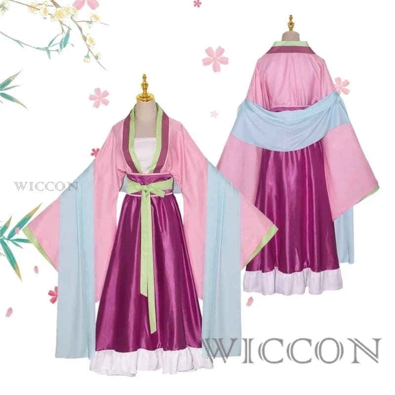 Costume Cosplay Anime Maomao da The Apothecary Diaries, Uniforme Antica Hanfu con Collana e Orecchini