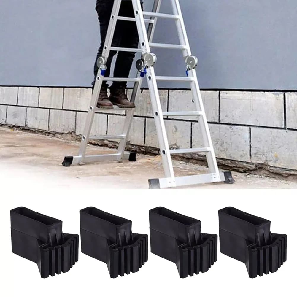 4 Pz/6 Pz Sostituzione In Gomma Antiscivolo Pieghevole Scaletta Gamba Piedi Pad Coprigambe Gambe della Sedia Scala Telescopica Pad Protettivo Piedi