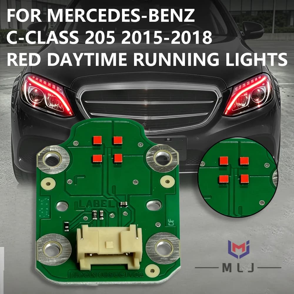 OE A2059060601 Replacement Red DRL LED Chip Board Daytime Running Light Headlamp For Mercedes Benz C-Class W205 2015-2018
