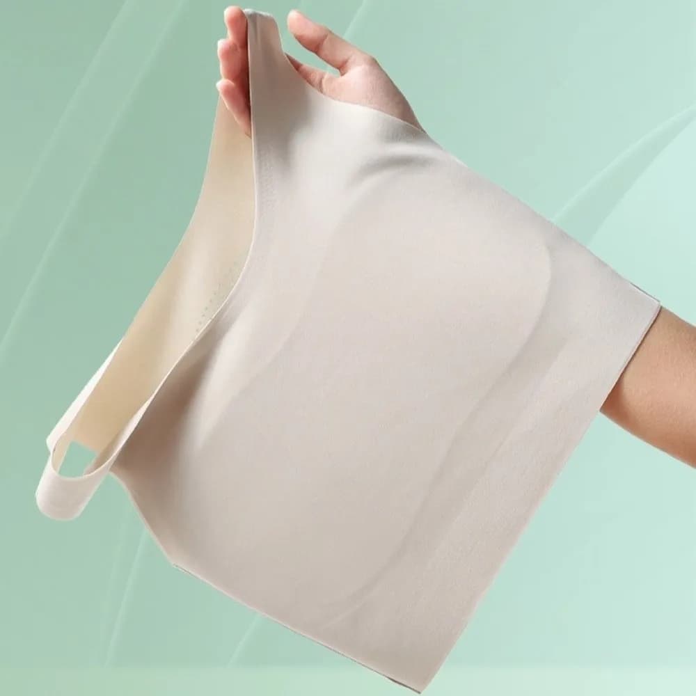 S/M/L/XL/XXL Modeling Bra in Ice Silk with Fixed Covers, Backless Style, Slender Effect
