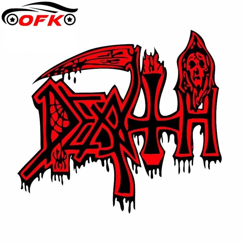 For DEATH Graffiti Car Sticker Decalcomania Waterproof Vinyl Material Scratch Camper VAN RV JDM Decalcomanie.