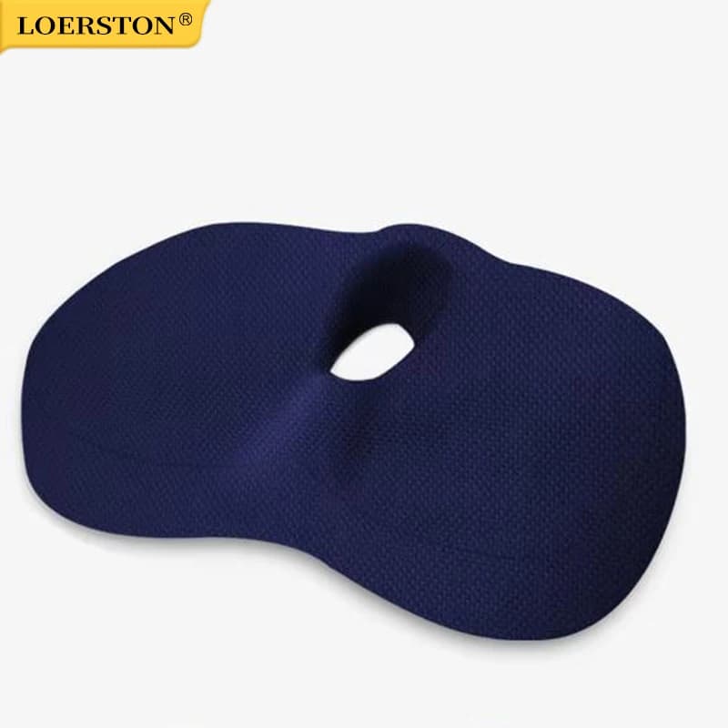 Cuscino del sedile antiscivolo in memory foam estivo per sedia da ufficio Cuscino del cuscino del sedile in rete traspirante per alleviare il dolore al coccige
