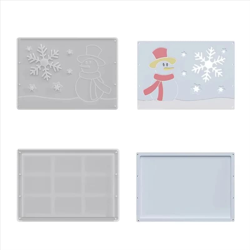 BAAJ-Busta for Christmas money Silicone money holder 2 pieces Stencil for clay sock and chalk resin