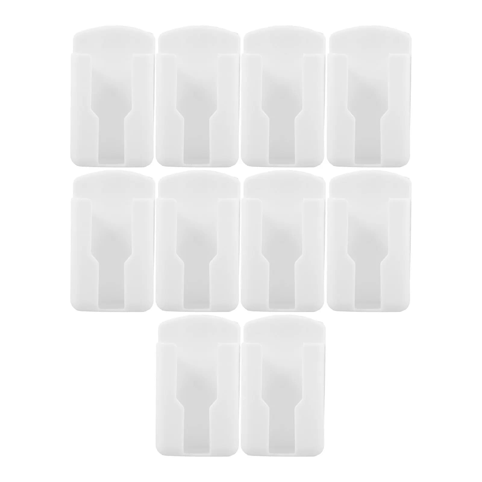 10Pcs Remote Control Holder No Drill Wall Mount Organizer Bedside Table Storage Box Living Room Office Multi-Remote Holder