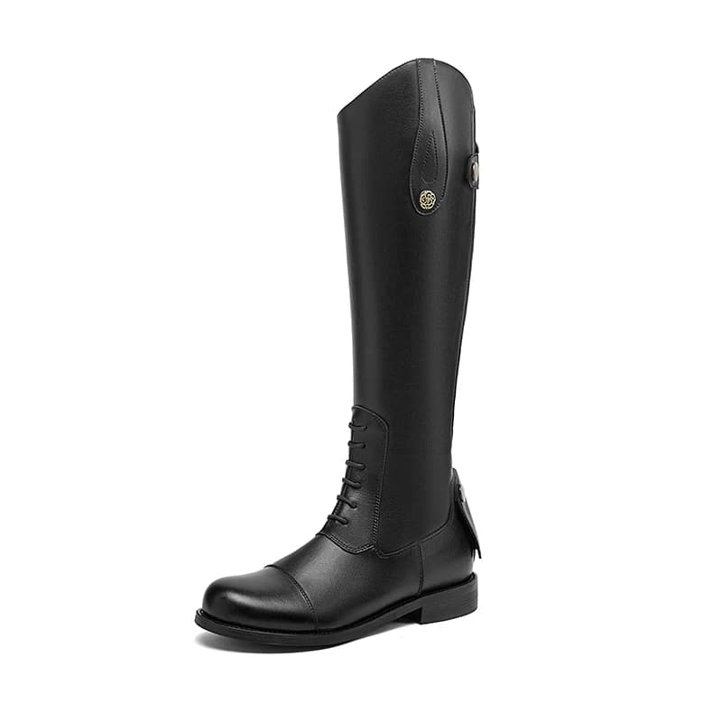 2025 Stivali equestri Forniture equestri in pelle Stivali lunghi Attrezzatura da equitazione Calzature ultra antiscivolo Scarpa da cavaliere resistente