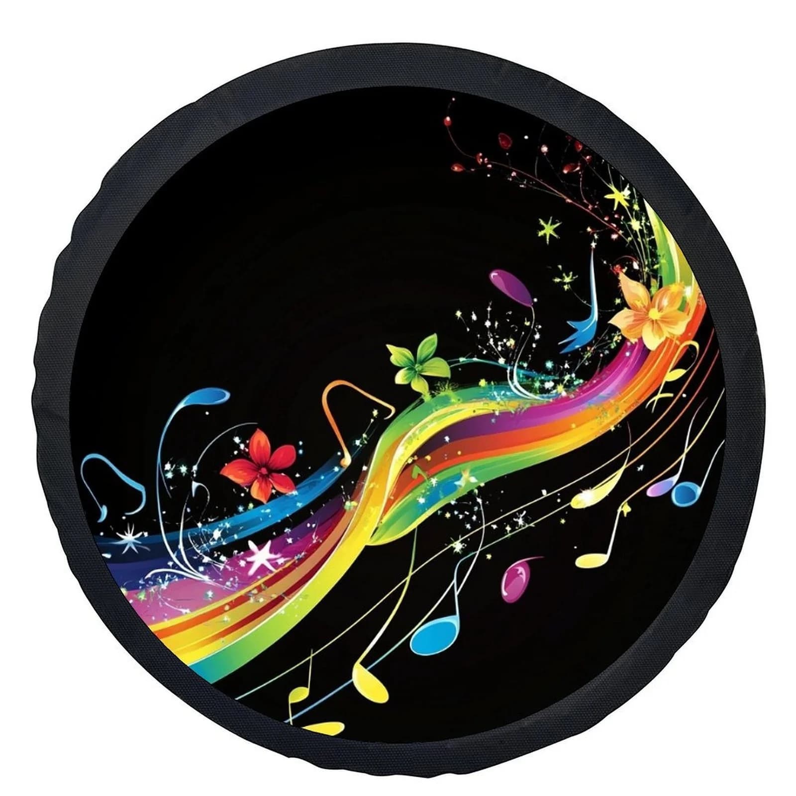 1pc Fit Rainbow Music Wheel Cover - Stylish Tire Suitable For Most Cars, Wheel Cover Conceals Spare Tire & Against Debris, Fits