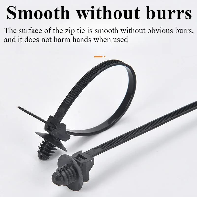 Self Locking Nylon Cable Ties Car Hose Wire Fixed Fastening Zip Strap Auto Wiring Wrap Clips