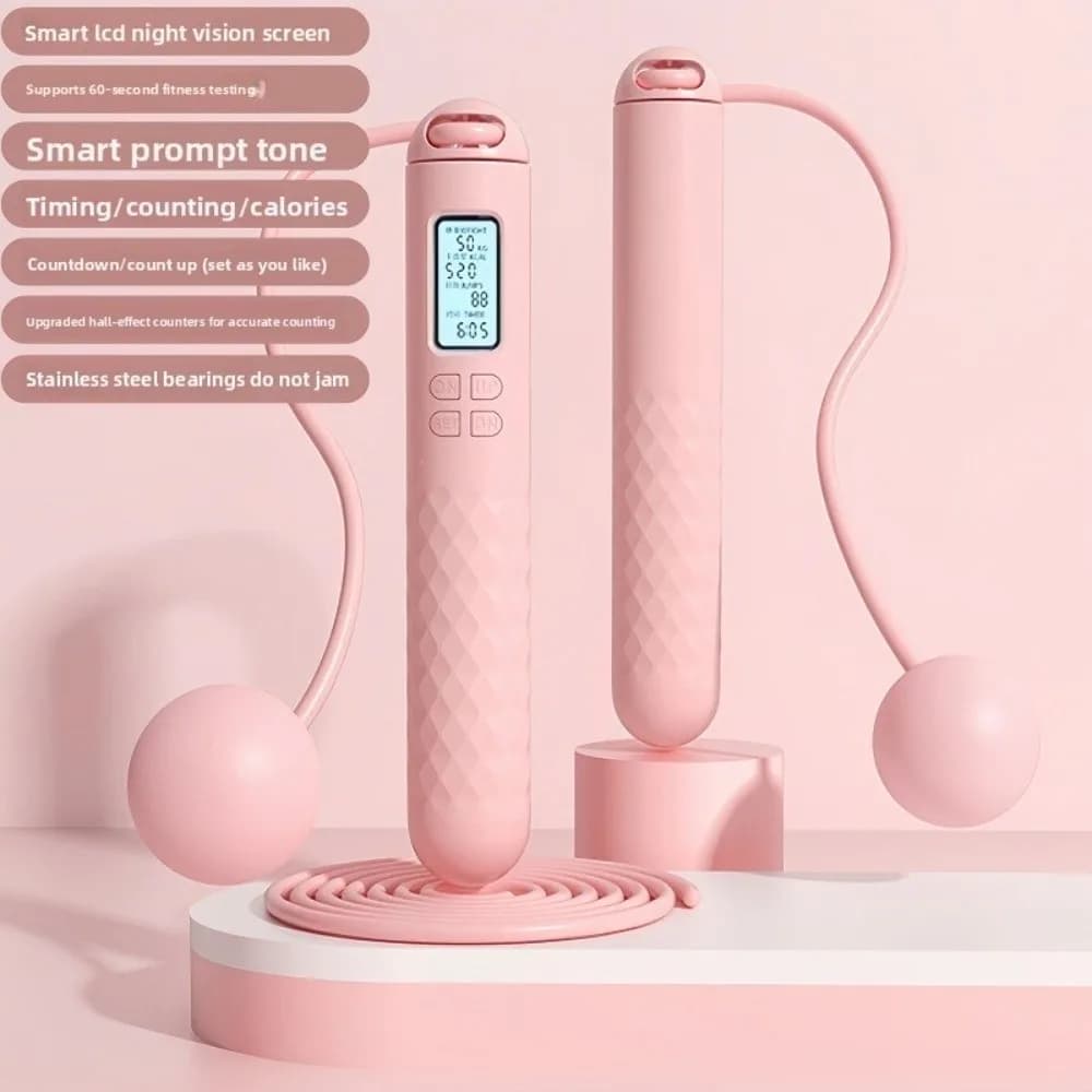 Useful Cordless Ropeless Jump Rope With Counter Anti-Skid Counting Skipping Rope Smart Weight Loss Digital Skip Rope Home Use