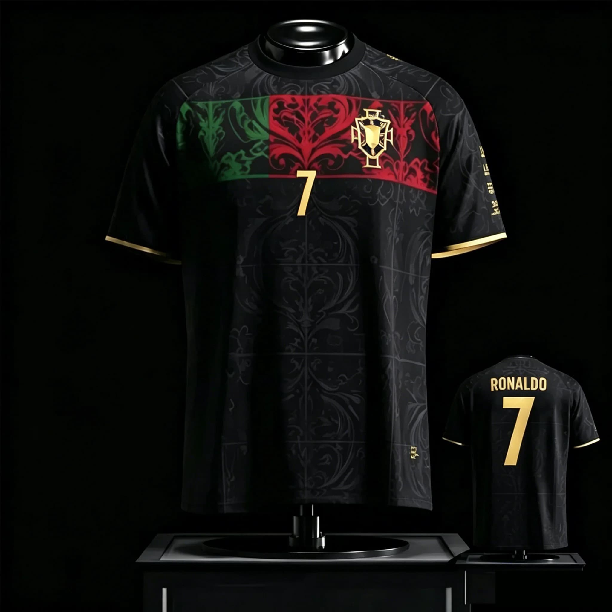Cristiano Ronaldo 3D Printed Football Jersey T-shirt Men's and Women's Summer Sports T-shirt Breathable Quick Drying Clothing