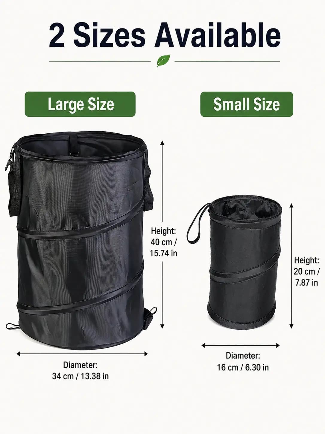 1pc Black Portable Foldable Trash Can, Oxford Cloth Garden Bucket, Outdoor Camping Tent Trash Can, Foldable Gardening Equipment For Collecting Leaves, Yard Waste, Lawn Debris, Patio Cleaning, Suitable For Summer Camping, BBQ, Picnic, Road Trip