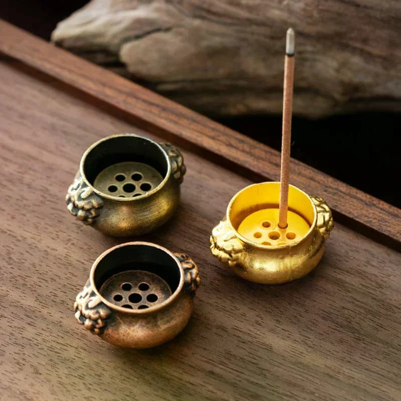Incense Stick Holder Dragon Turtle Incense Burner Alloy Snail Statue Sculpture Mini Ornaments Brass Bronze Lotus Tabletop Decor