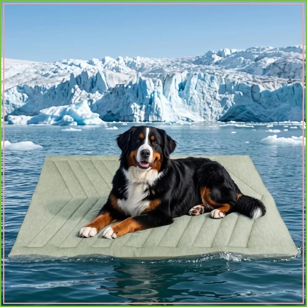 Cooling Mat for Dogs, 150x102cm, Cool Fabric & Velvet Back, Washable Pet Mat for Indoor/Outdoor Use