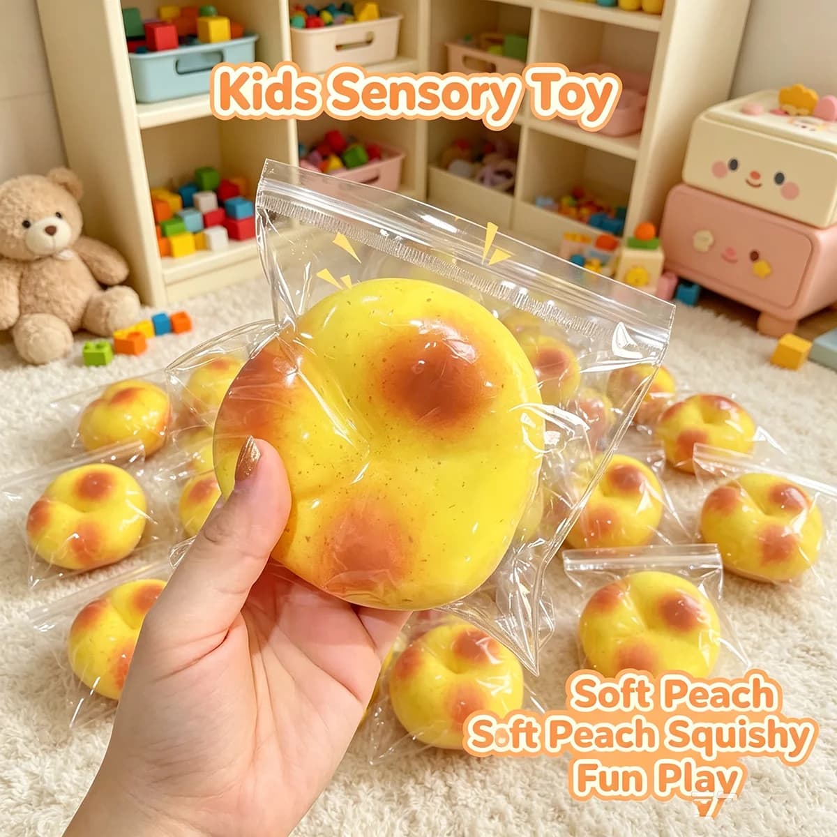 1Pc Funny Water-Filled Potato Squishy Toy Soft Liquid Sensory Stress Ball Desktop Decor Cute Craft Kids Birthday Christmas Party Favors Goody Bag Fillers Stocking Stuffers Gag Gift for Friends Adults