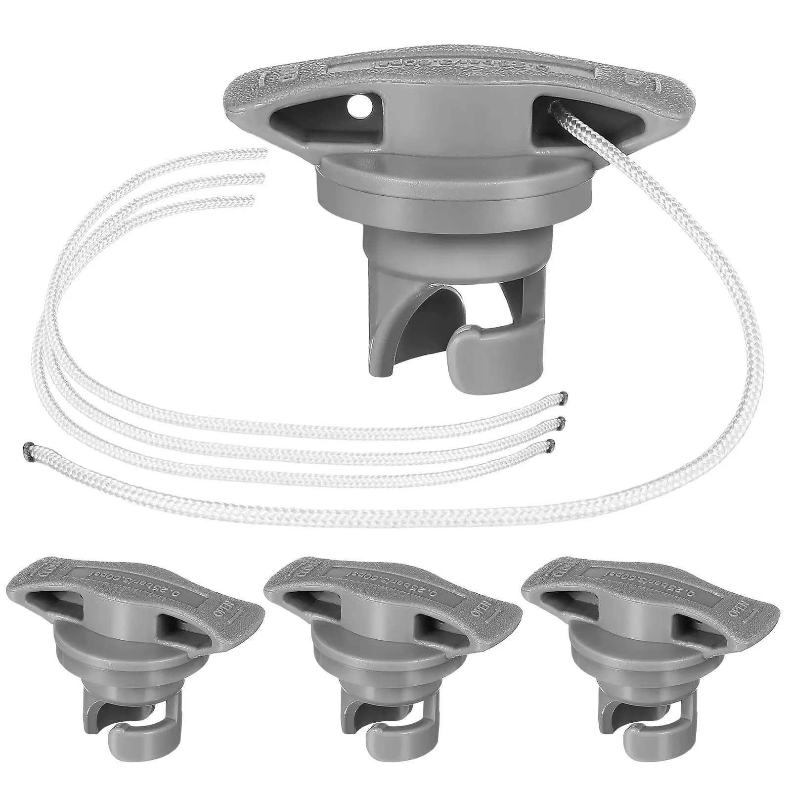 4 Pezzi Tappi Valvola Gonfiabili per Kayak, Ricambio per Gommoni, Canoe, Paddle Board - Design a Lunga Durata