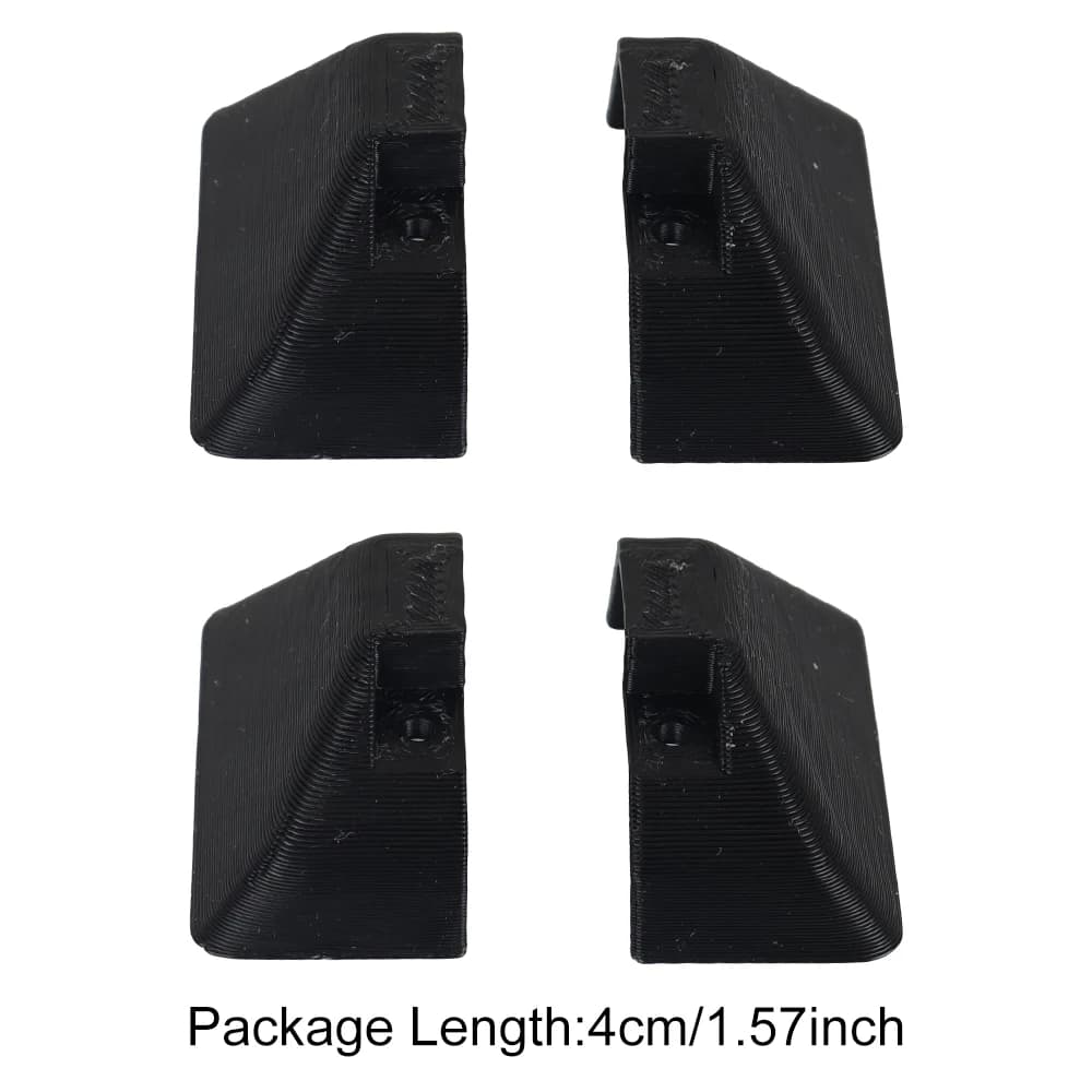 Set of 4 end caps for tent/bahn guide for caravans, black plastic, camper and motorhome accessories