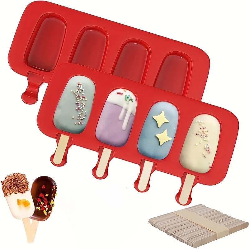 1 set, stampo per ghiaccioli, stampo per ghiaccioli creativo, stampo per gelato con 100 sacchetti per ghiaccioli, scatola per cubetti di ghiaccio con 100 bastoncini per ghiaccioli