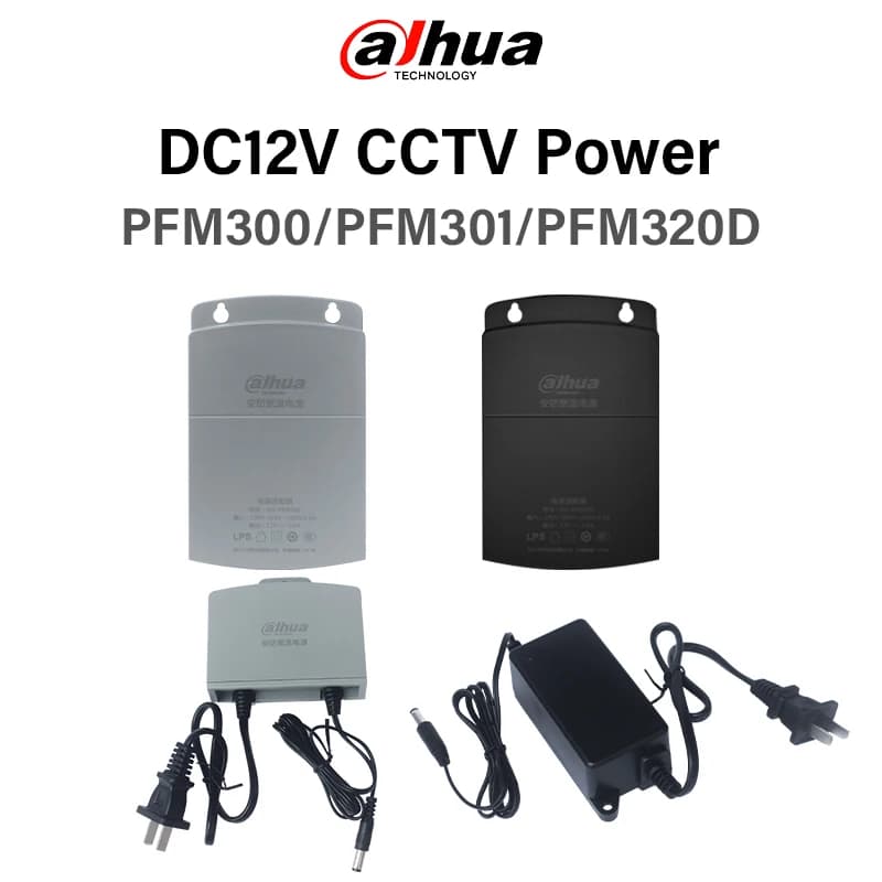 Dahua Original DC12V 2A 1.5A Power Adapter For IP Cam Outdoor Indoor CCTV DC Power PFM300 PFM301 PFM320D PFM303 US/EU/AU Plug
