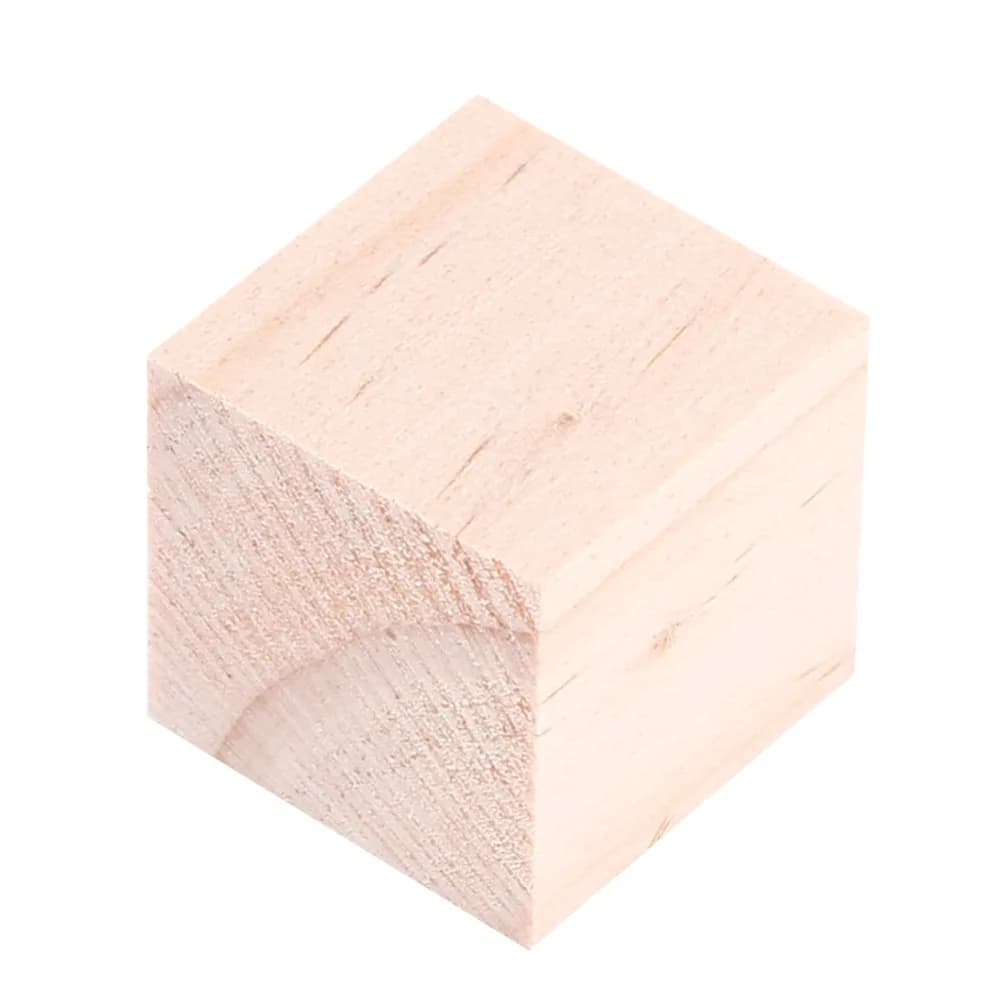 30 Pezzi Blocchi di Legno Quadrati Non Finiti Fatti a Mano, Cubi di Legno Bianchi da 1 Pollice per Progetti Fai-da-Te