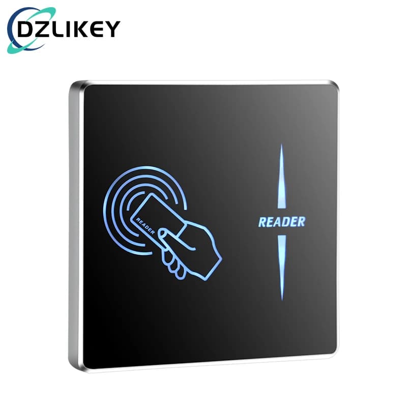 Lettore di Schede NFC RFID Professionale 13.56Mhz per Sistemi di Controllo Accessi, Design Sottile in Metallo con Formati Wiegand26/34, RS232, RS485, UART TTL