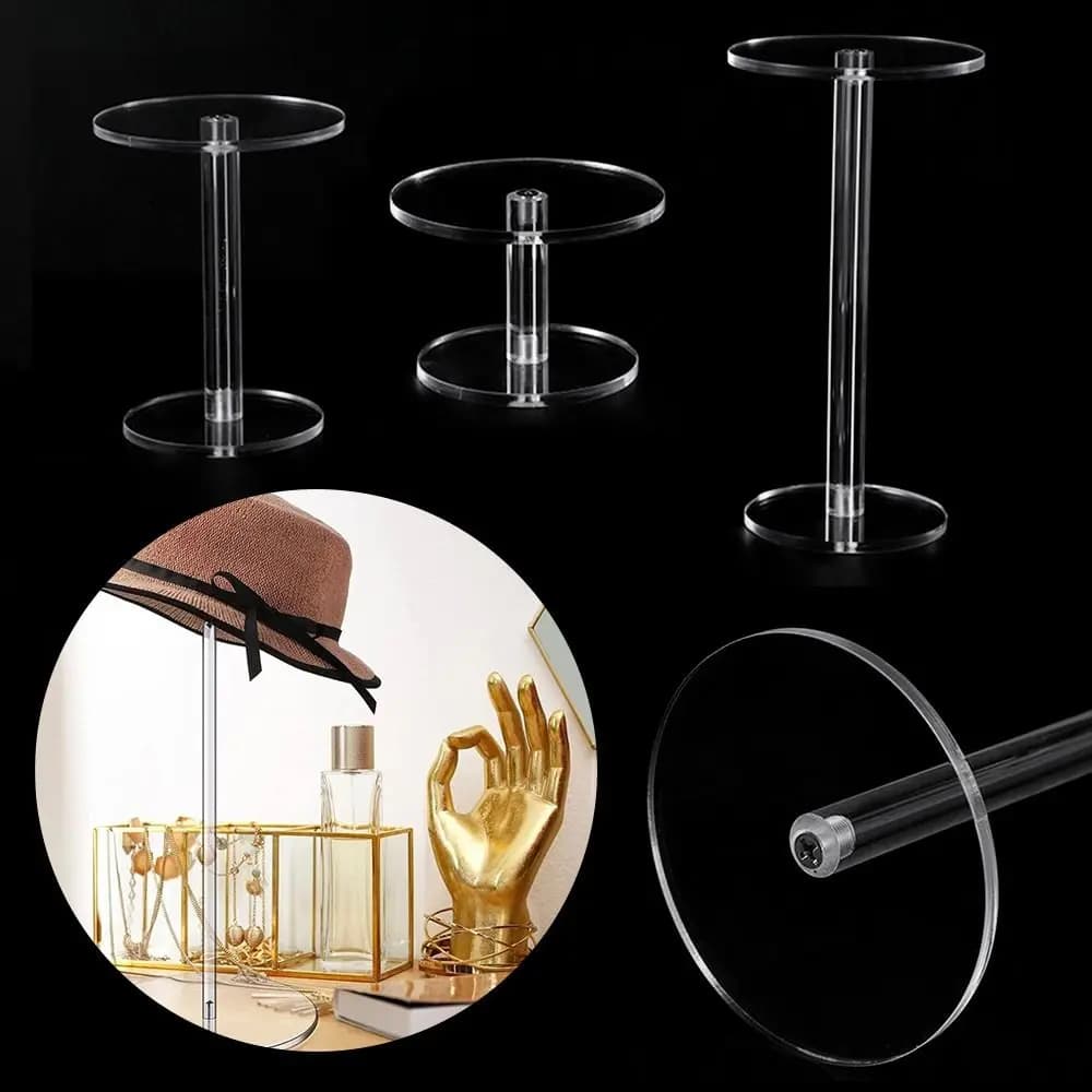 Vassoio rotondo per esposizione di gioielli in acrilico, espositore per braccialetti, organizer per fedi nuziali, vassoio per vetrine, modello di bambola con figura anime