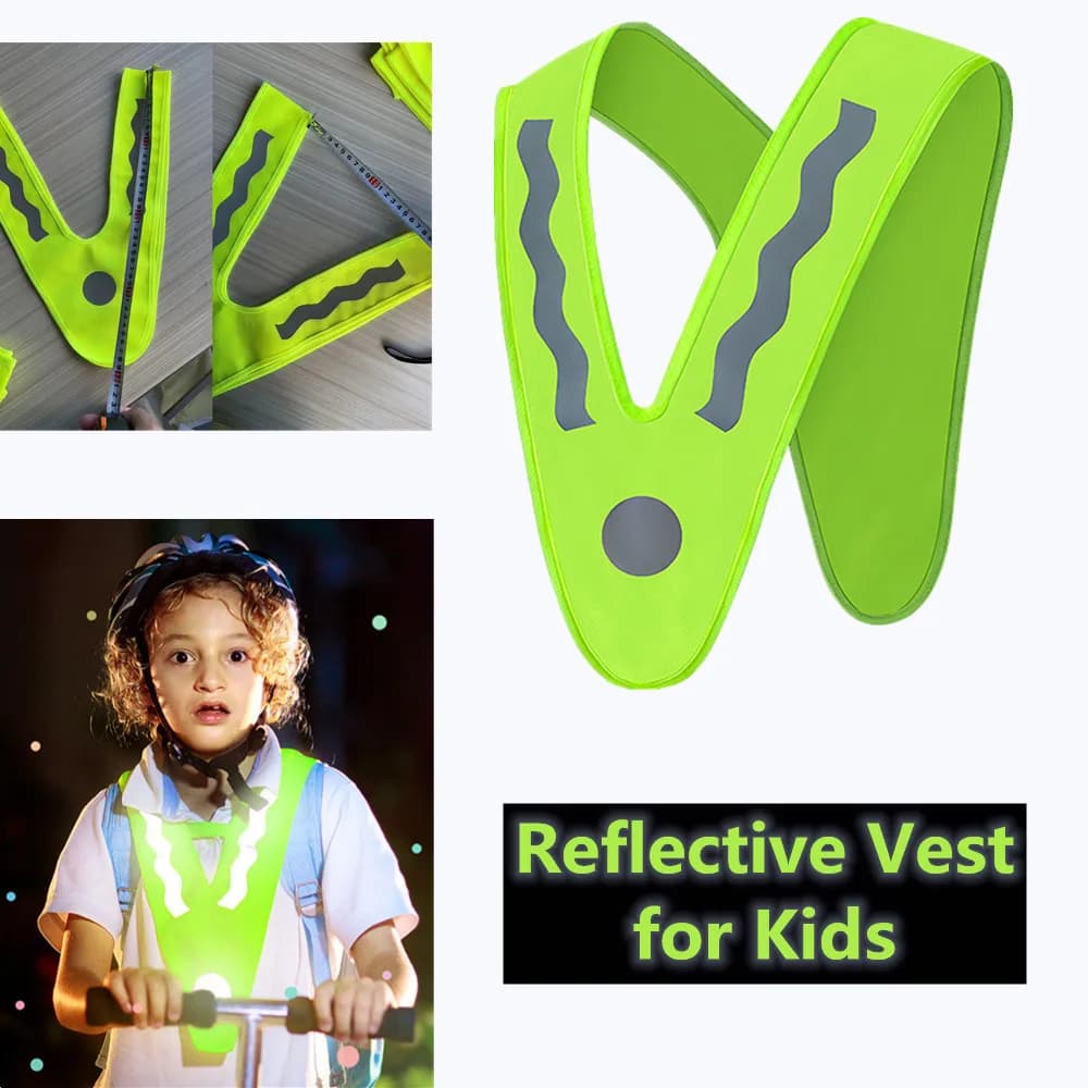 Gilet riflettente di sicurezza per bambini Abbigliamento di protezione di sicurezza per bambini Abbigliamento ad alta visibilità Riflettore per camminatore di notte