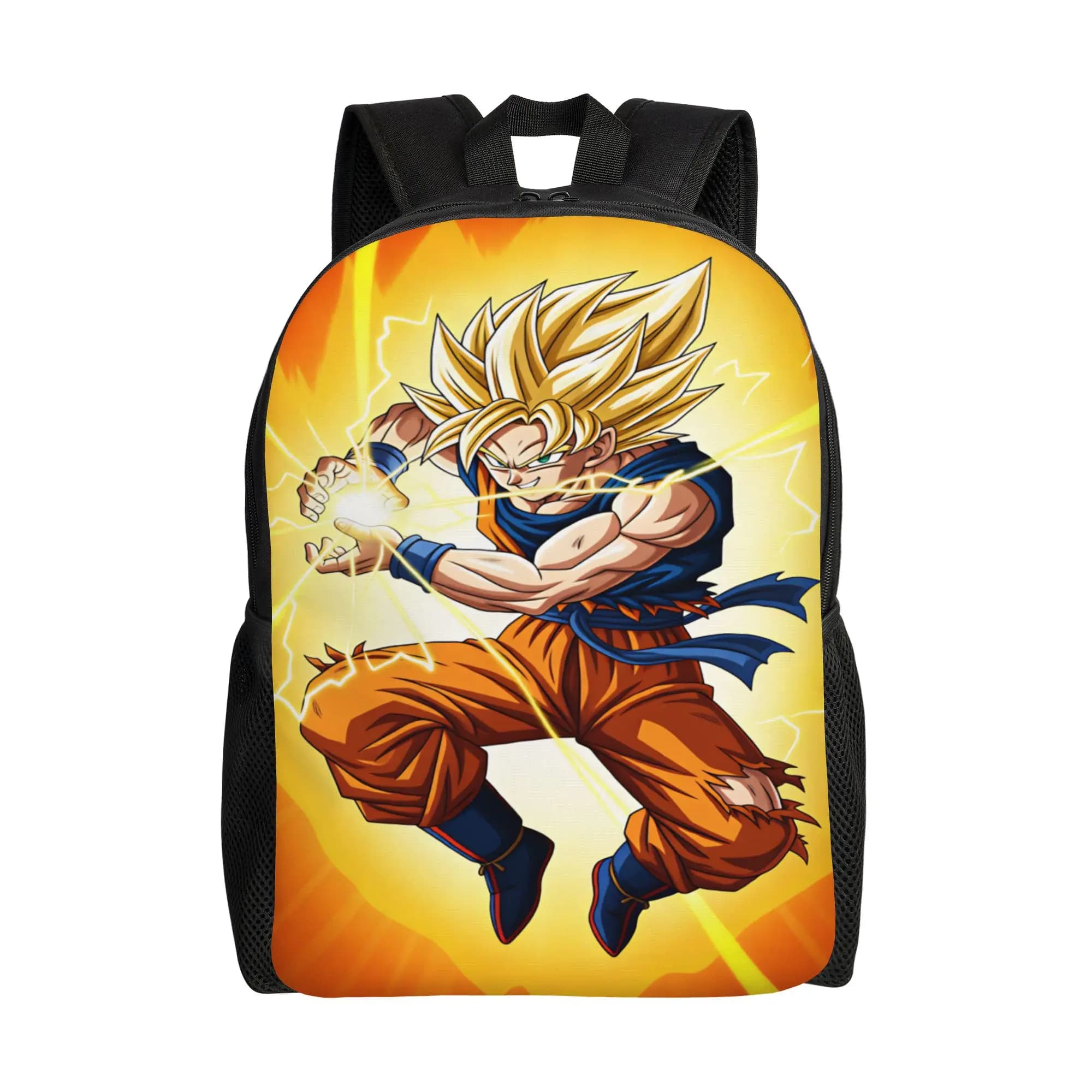 Zaino Son Goku Dragons Balls da uomo in poliestere, zaini universitari, borse da scuola leggere ed eleganti, zaino