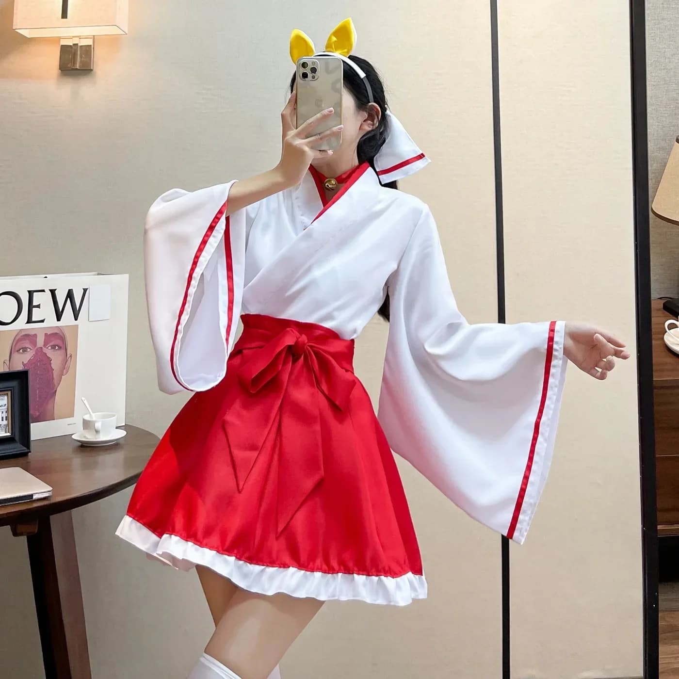2026 Anime Fox x Servant SS White Ghost Academy Ringing Butterfly Return to Ancestor Witch Kimono cosplay