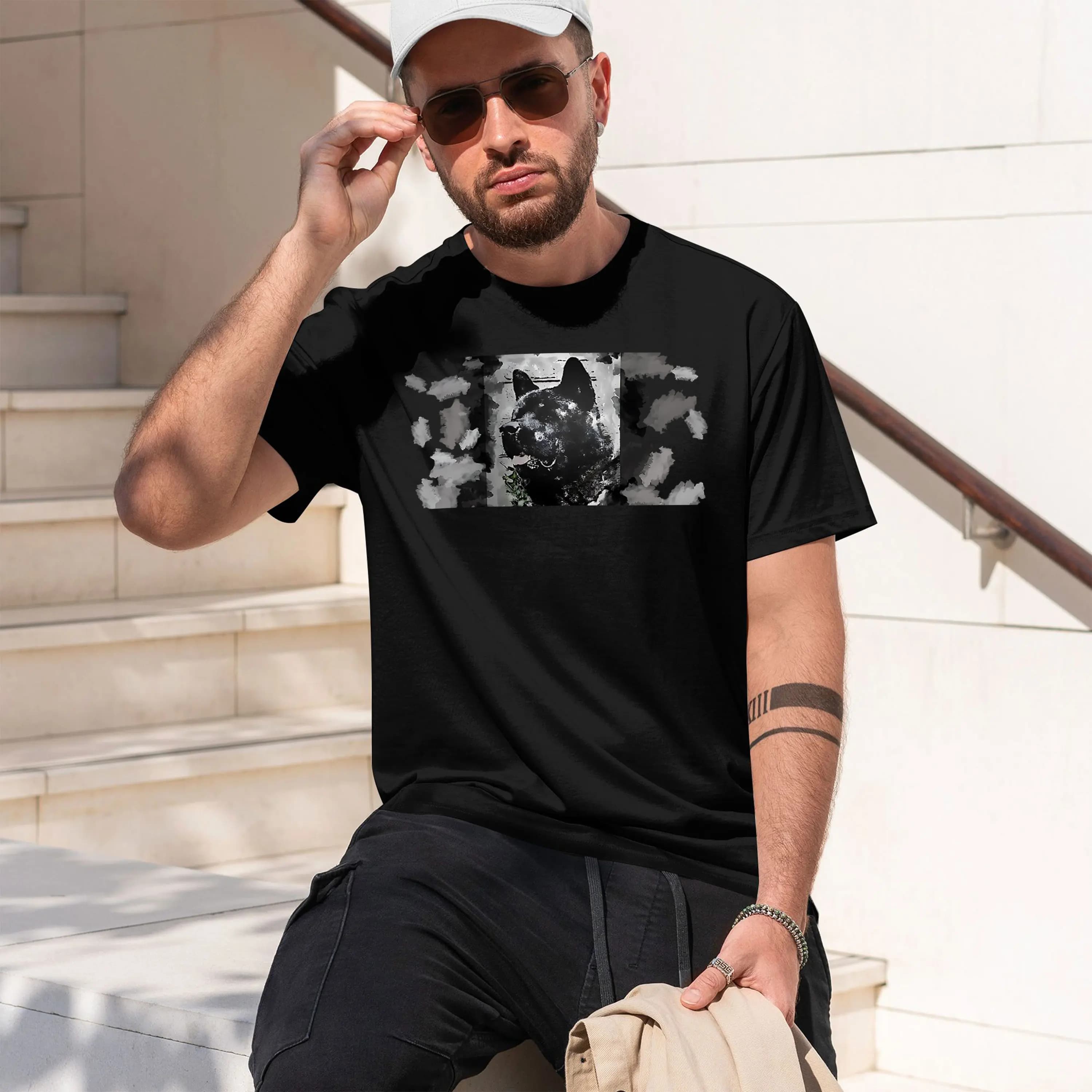 American Akita Dog Love Ink Portrait Golf Luxury Wo 2026 Nuovo modello T-shirt girocollo a maniche corte da uomo Classic Casual Multiple C
