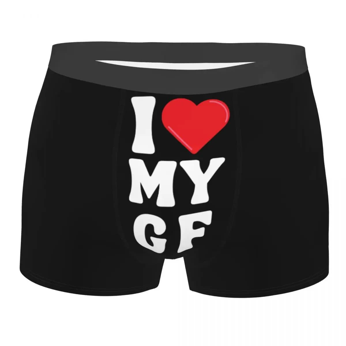 Slip boxer traspiranti da uomo intimo personalizzato I Love My Girlfriend