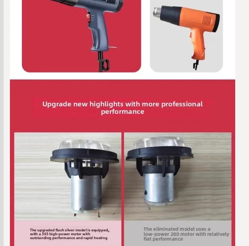 Pistola termica con display digitale 220V per riparazione elettronica Soffiatore portatile per pellicola termoretraibile Strumento industriale ad alta potenza DC