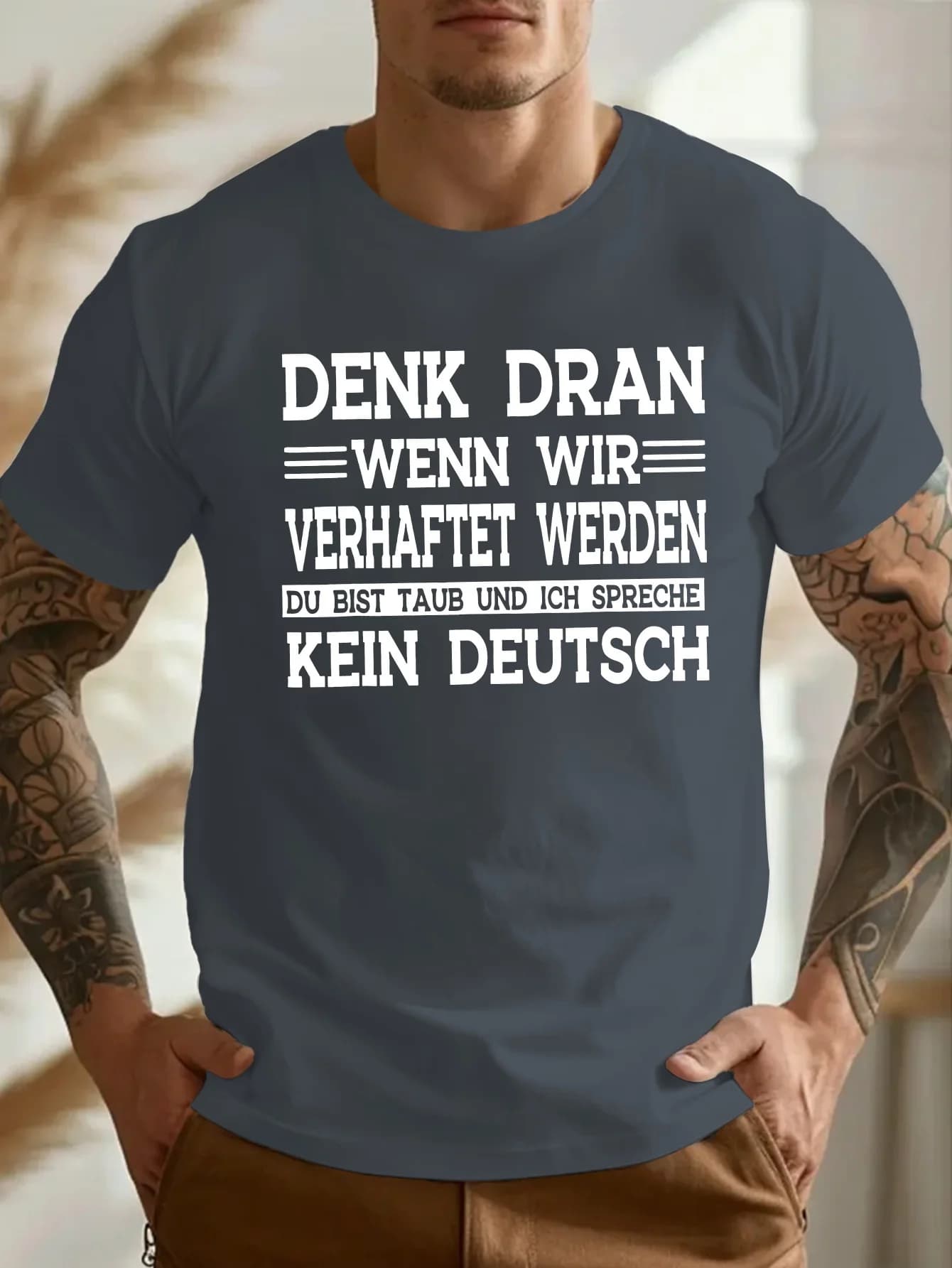 Fun German Crinkle Plus Size Men's T-Shirt, PLUS SIZE