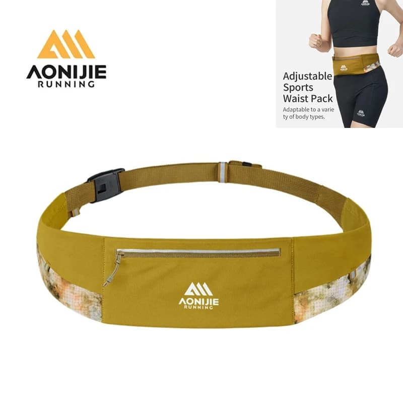 AONIJIE W8146 Running Sports Waist Pack Adjustable Marathon Belt Breathable Phone Pouch Crossbody Fanny Pack for Fitness Hiking