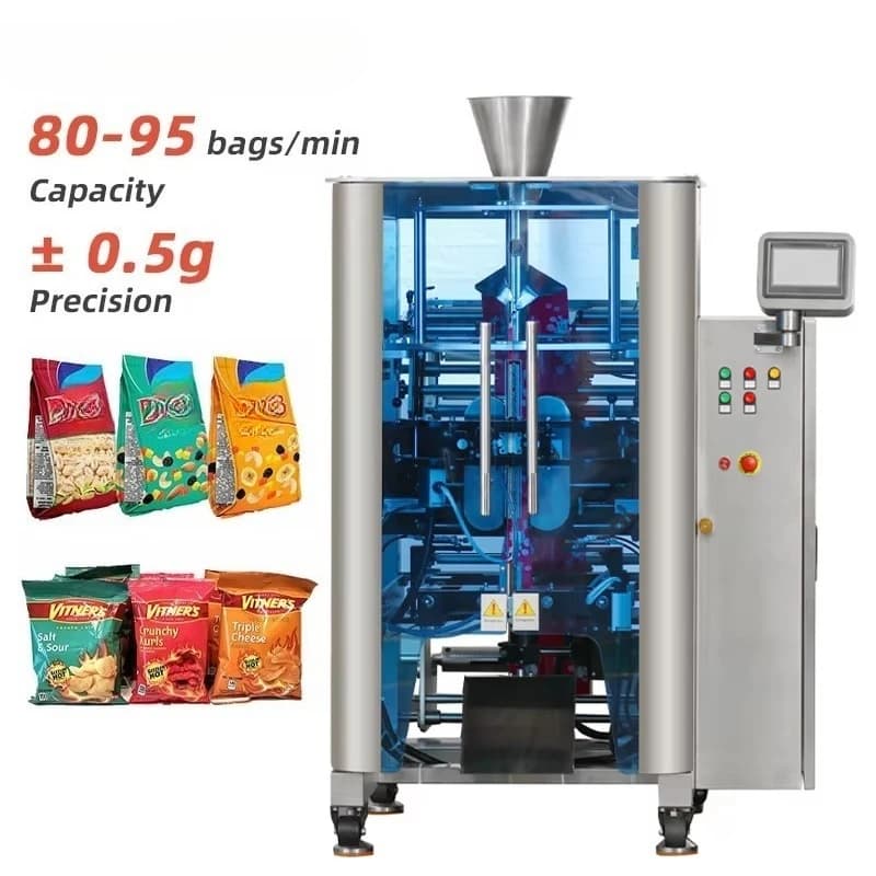 Macchina imballatrice per cereali da 1 kg 5 kg per incollare di granuli verticali automatici, frutta secca, frutta secca, riso, fagioli, sacchetto di caramelle