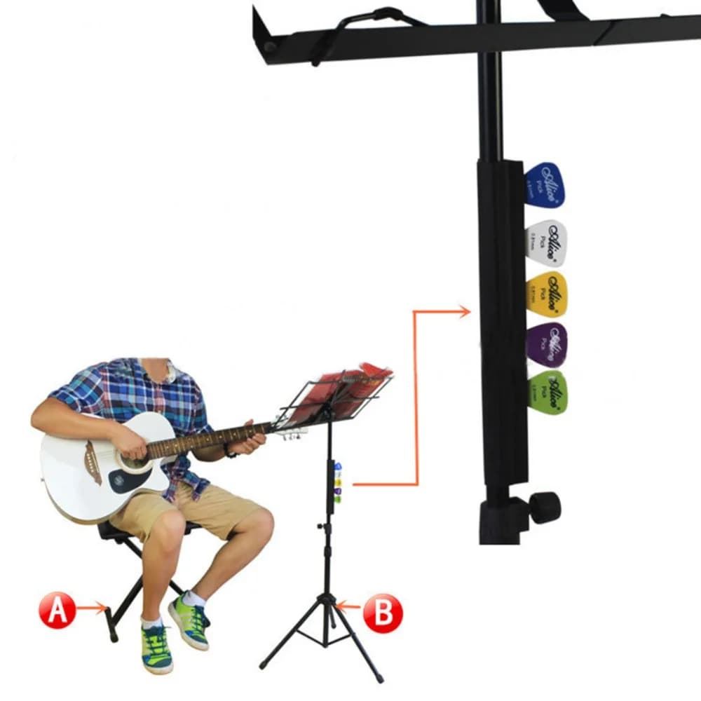 Parti Accessori per chitarra Supporto per microfono dal vivo Supporto per microfono musicale Supporto per plettro per basso Plettri per chitarra Clip Supporto per plettri per chitarra
