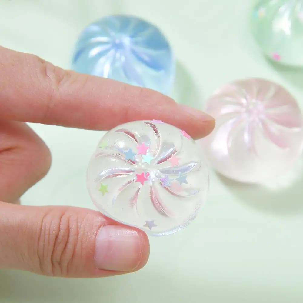 Giocattolo Gigante a Forma di Raviolo con Glitter, Simpatici Ravioli Arcobaleno, Giocattoli Antistress e Antiansia per Bambini, Giocattolo a Lenta Decompressione