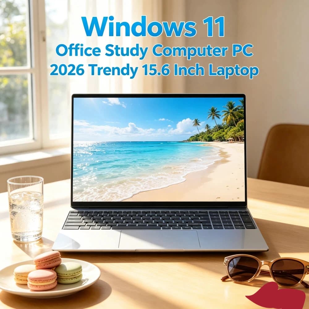 Laptop portatile stabile da 15.6 pollici con Intel i7-8650U, Windows 11, 32GB DDR4, SSD da 2TB, PC da gioco e per ufficio.
