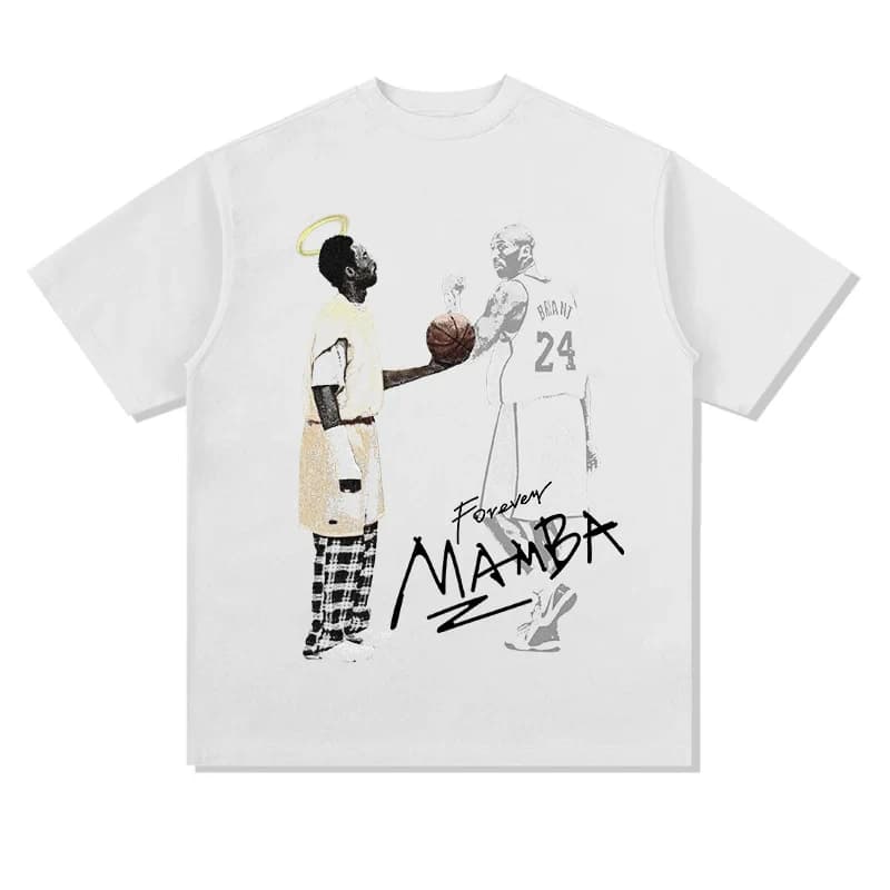 Kobe Bryant 100% cotone camicia da uomo maglia da basket ritratto Camicia commemorativa Maglietta estiva a maniche corte da donna oversize
