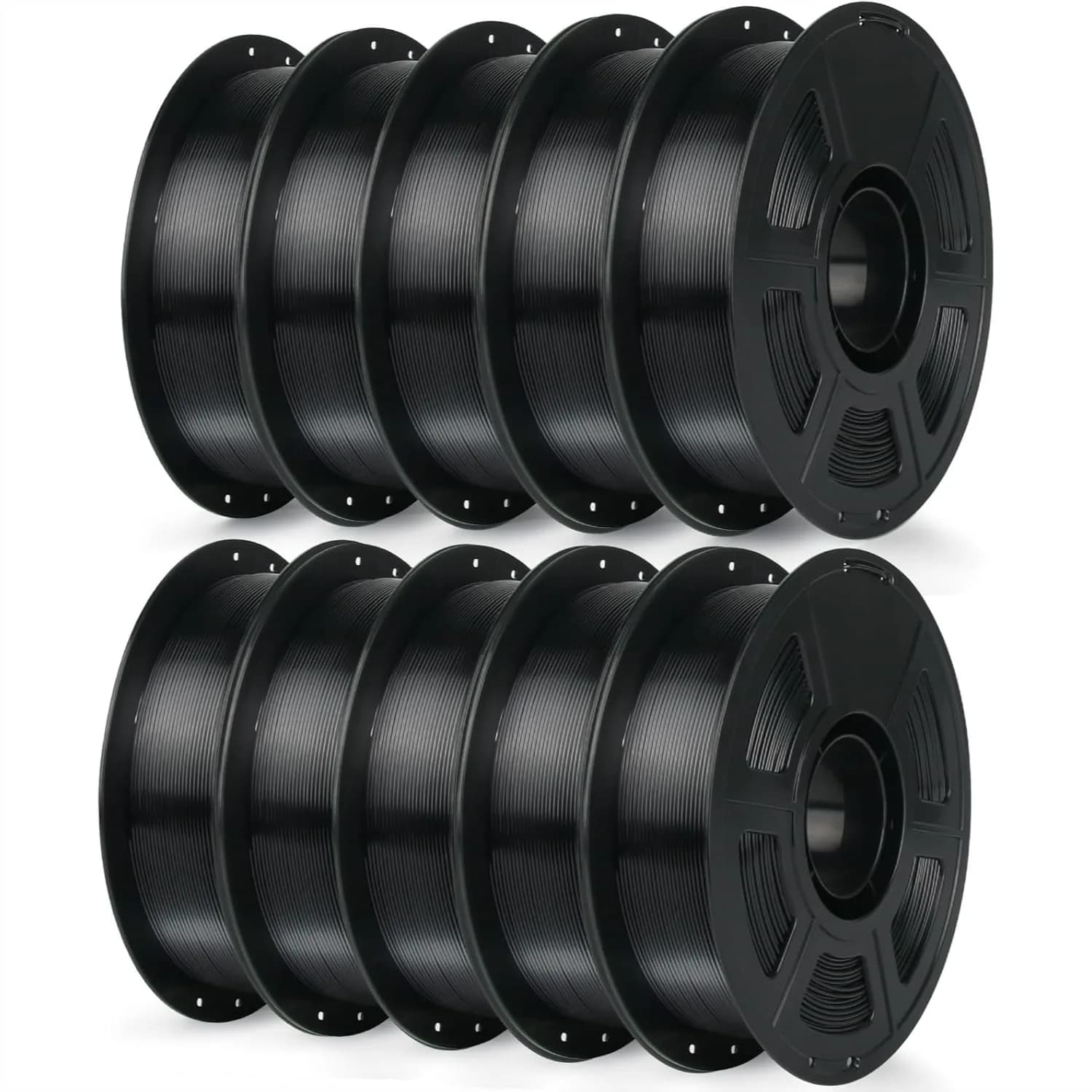 Confezione da 10KG di Filamento PETG Nero 1.75mm per Stampante 3D, Alta Precisione, Elevata Resistenza per Uso Esterno